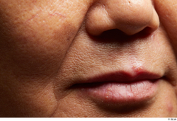 Face Mouth Nose Cheek Skin Woman Asian Chubby Wrinkles Studio photo references